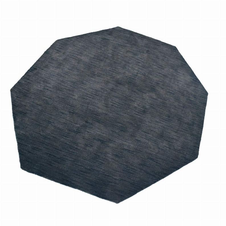 Rugsotic Carpets Hand Knotted Loom Wool Octagon Area Rug Solid
