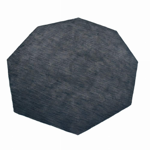 Rugsotic Carpets Hand Knotted Loom Wool Octagon Area Rug Solid