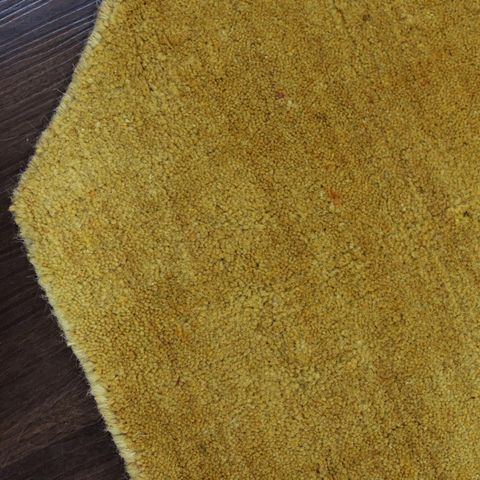Rugsotic Carpets Hand Knotted Loom Wool Octagon Area Rug Solid