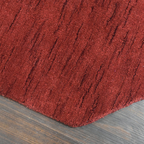Rugsotic Carpets Hand Knotted Loom Wool Octagon Area Rug Solid