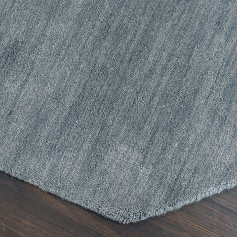 Rugsotic Carpets Hand Knotted Loom Wool Octagon Area Rug Solid