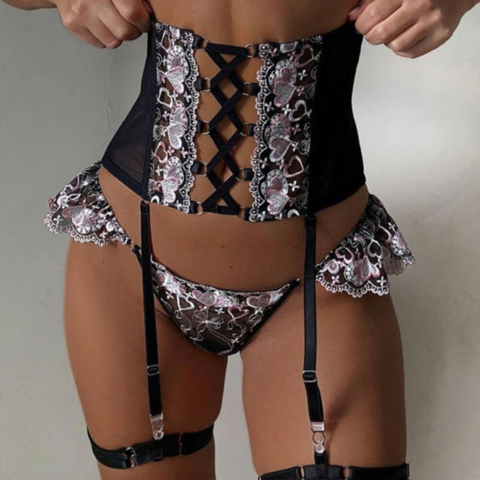 La Belle Fantastique Lace lingerie (3 Piece Set)
