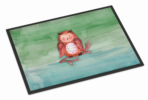 Owl Art Watercolor Indoor or Outdoor Mat