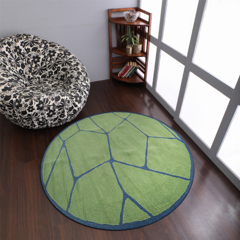 Rugsotic Carpets Hand Tufted Wool Round Area Rug Contemporary