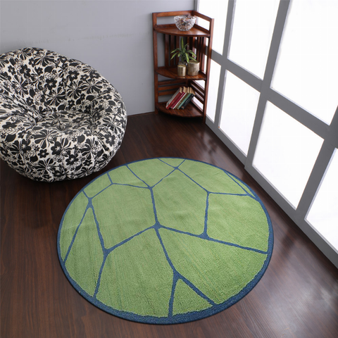 Rugsotic Carpets Hand Tufted Wool Round Area Rug Contemporary
