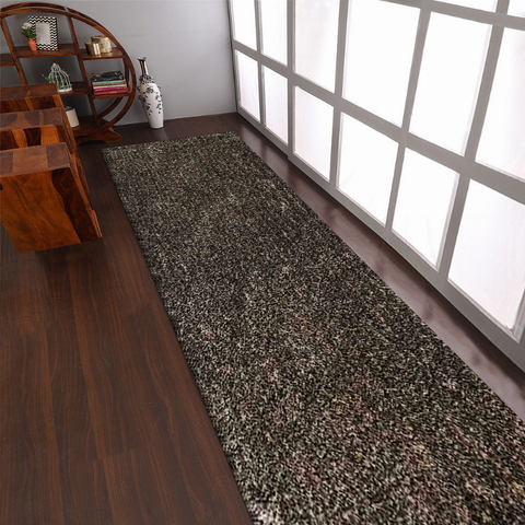 Rugsotic Carpets Hand Tufted Shag Polyester Runner Area Rug Solid