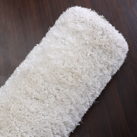 Rugsotic Carpets Hand Tufted Shag Polyester Runner Area Rug Solid