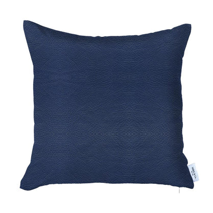 Bohemian Vegan Faux Leather Throw Pillow Covers