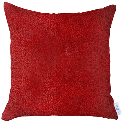 Bohemian Vegan Faux Leather Throw Pillow Covers