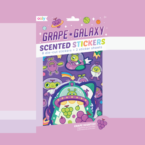 Scented Scratch Stickers - 2 Sticker Sheets + 8 Jumbo Stickers