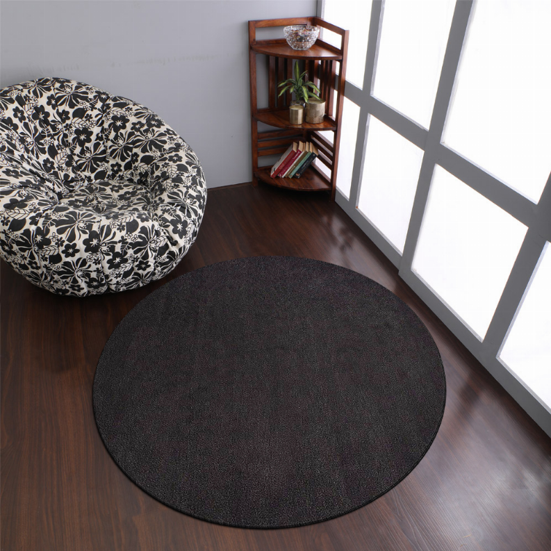 Rugsotic Carpets Hand Knotted Loom Wool Round Area Rug Solid