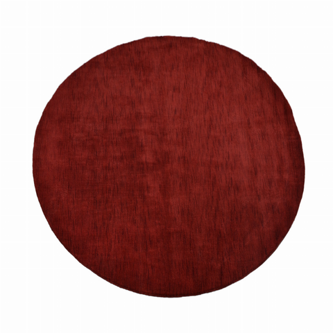 Rugsotic Carpets Hand Knotted Loom Wool Round Area Rug Solid