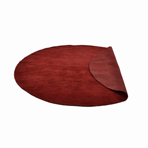 Rugsotic Carpets Hand Knotted Loom Wool Round Area Rug Solid