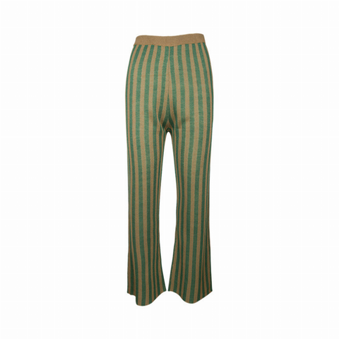 Rimless | Orange Stripe Silver Silk Pant