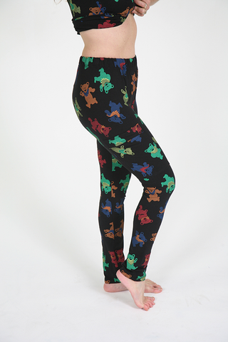 JERRI LEGGINGS Cotton Lycra Grateful Dead Bolt, Bear or SYF Printed Leggings