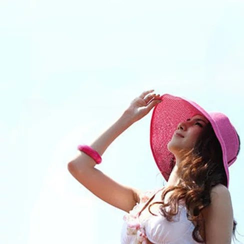 Sun Hut Straw Hat Cool And Foldable