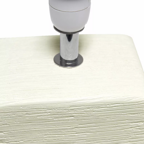 Simple Designs Petite Faux Stone Table Lamp with Fabric Shade