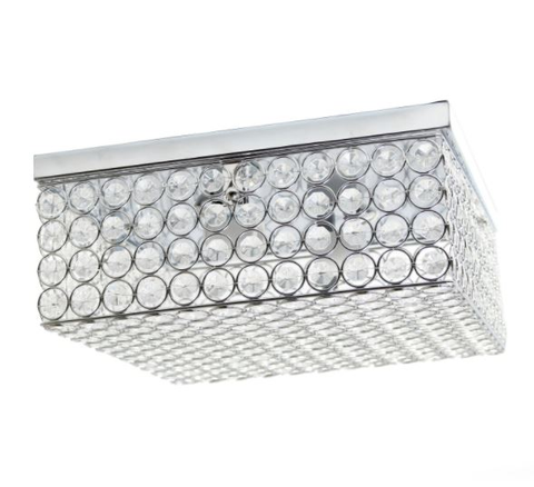 Lalia Home Glam 2 Light 12 Inch Square Flush Mount