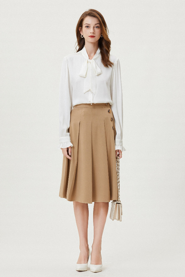 Fangyan | Gardenia Silk Shirt
