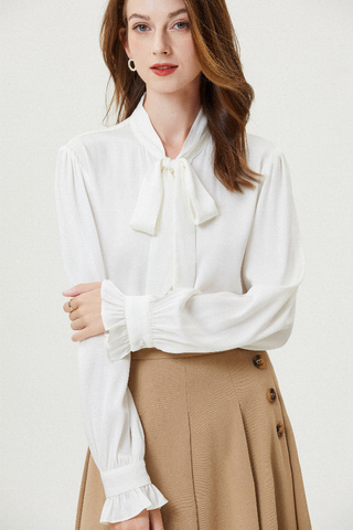 Fangyan | Gardenia Silk Shirt
