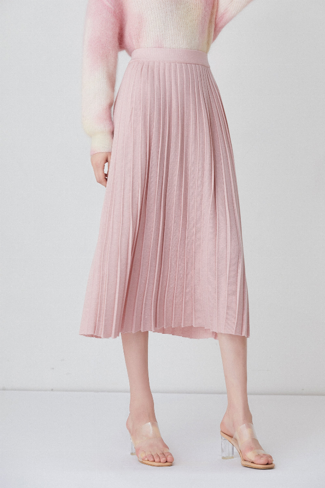 Fangyan | Gulizar Pleated Knit Skirt