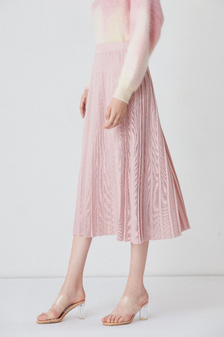 Fangyan | Gulizar Pleated Knit Skirt