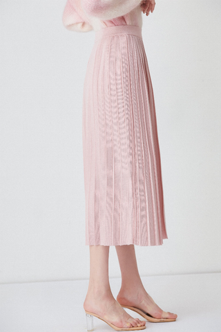 Fangyan | Gulizar Pleated Knit Skirt