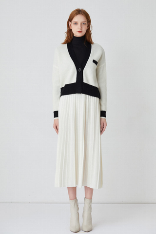 Fangyan | Gulizar Pleated Knit Skirt