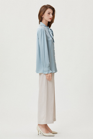 Fangyan | Hyacinth Silk Blouse
