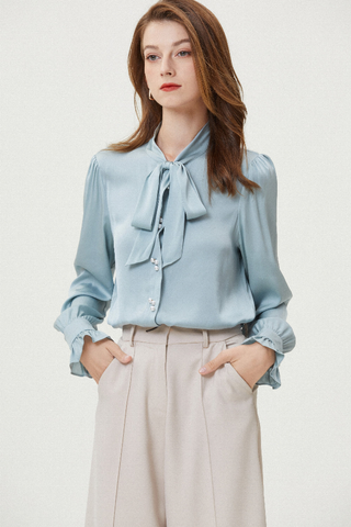 Fangyan | Hyacinth Silk Blouse