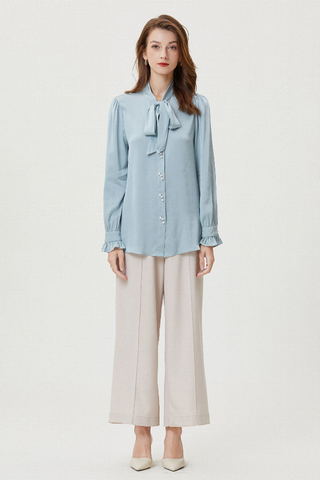 Fangyan | Hyacinth Silk Blouse