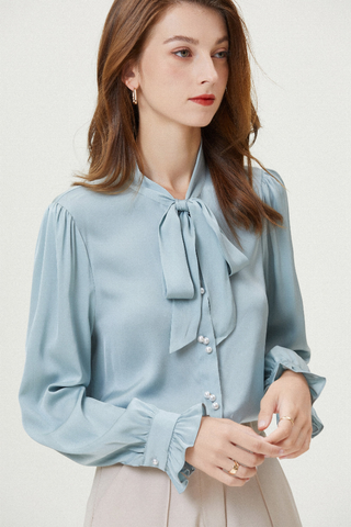 Fangyan | Hyacinth Silk Blouse