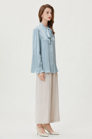 Fangyan | Hyacinth Silk Blouse
