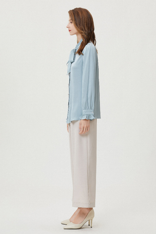 Fangyan | Hyacinth Silk Blouse