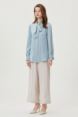 Fangyan | Hyacinth Silk Blouse