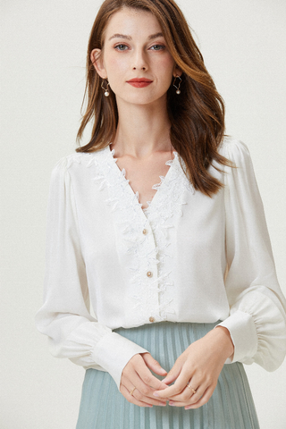 Fangyan | Hibiscus Silk Shirt