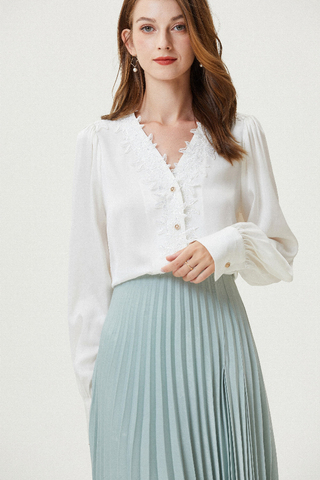 Fangyan | Hibiscus Silk Shirt
