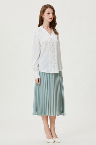Fangyan | Hibiscus Silk Shirt