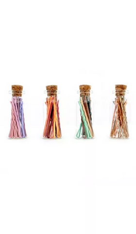 Glass Bottle of 18 Mini Sleek Bobbies