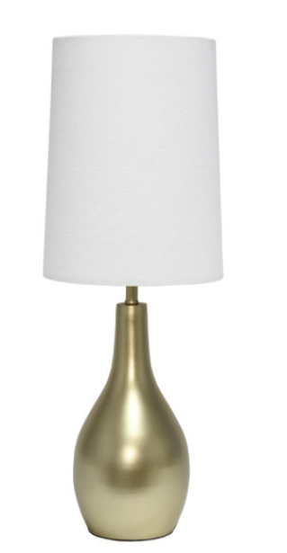 Simple Designs 1 Light Tear Drop Table Lamp