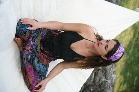 Grateful Dead Cotton Tie Dye Headband With Bolt Print
