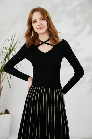 Fangyan | Black Perrine Knit