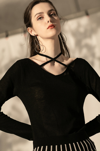 Fangyan | Black Perrine Knit