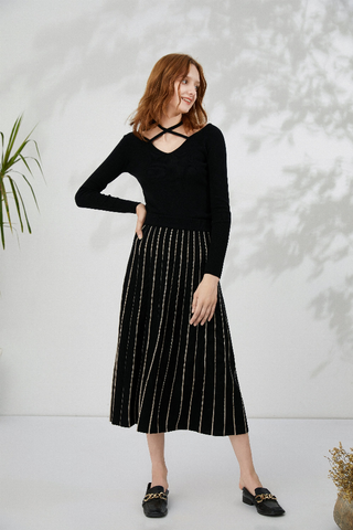 Fangyan | Black Perrine Knit