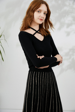 Fangyan | Black Perrine Knit
