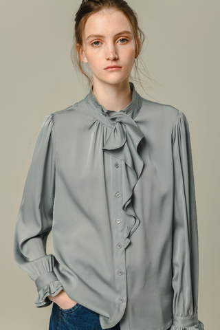 Fangyan | Manatee Silk Blouse