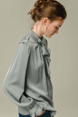 Fangyan | Manatee Silk Blouse