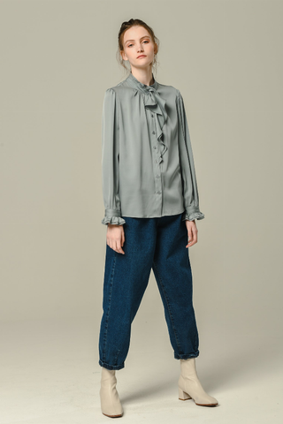 Fangyan | Manatee Silk Blouse