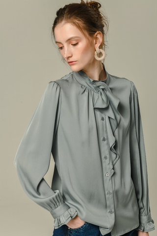 Fangyan | Manatee Silk Blouse