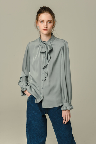 Fangyan | Manatee Silk Blouse